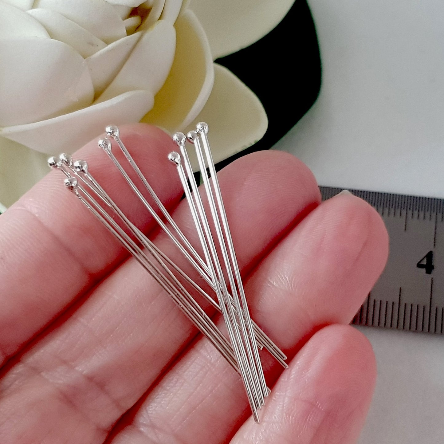 Ball Headpins Sterling Silver 925 | Kalitheo Findings
