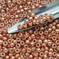 6/0 TR-PF551 Rose Gold Galvanized Permanent Finish 10g/30g Round Toho Seed Beads - Beading Supply