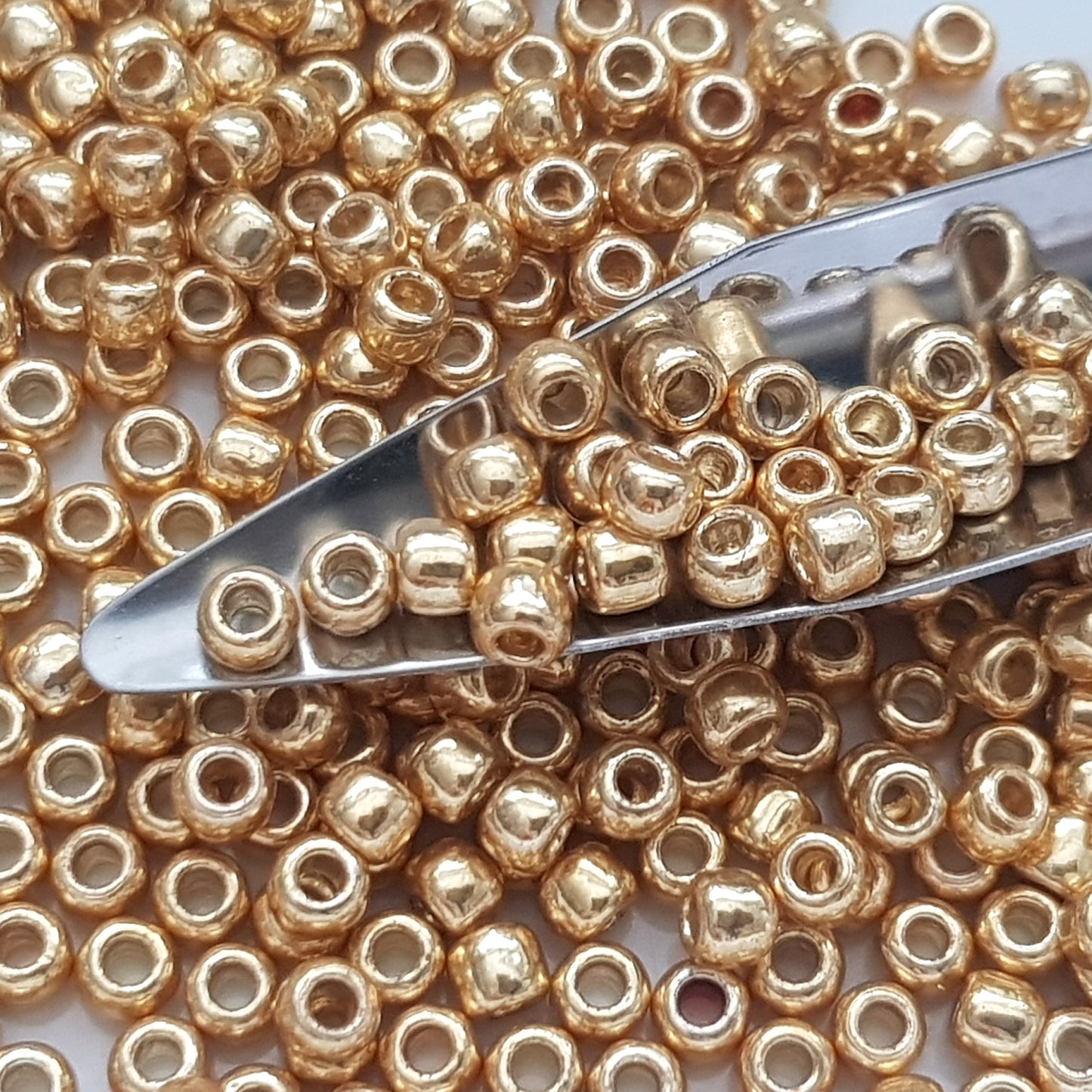 6/0 TR-PF557 Starlight Gold Galvanized Permanent Finish 10g/30g Round Toho Seed Beads - Beading Supply