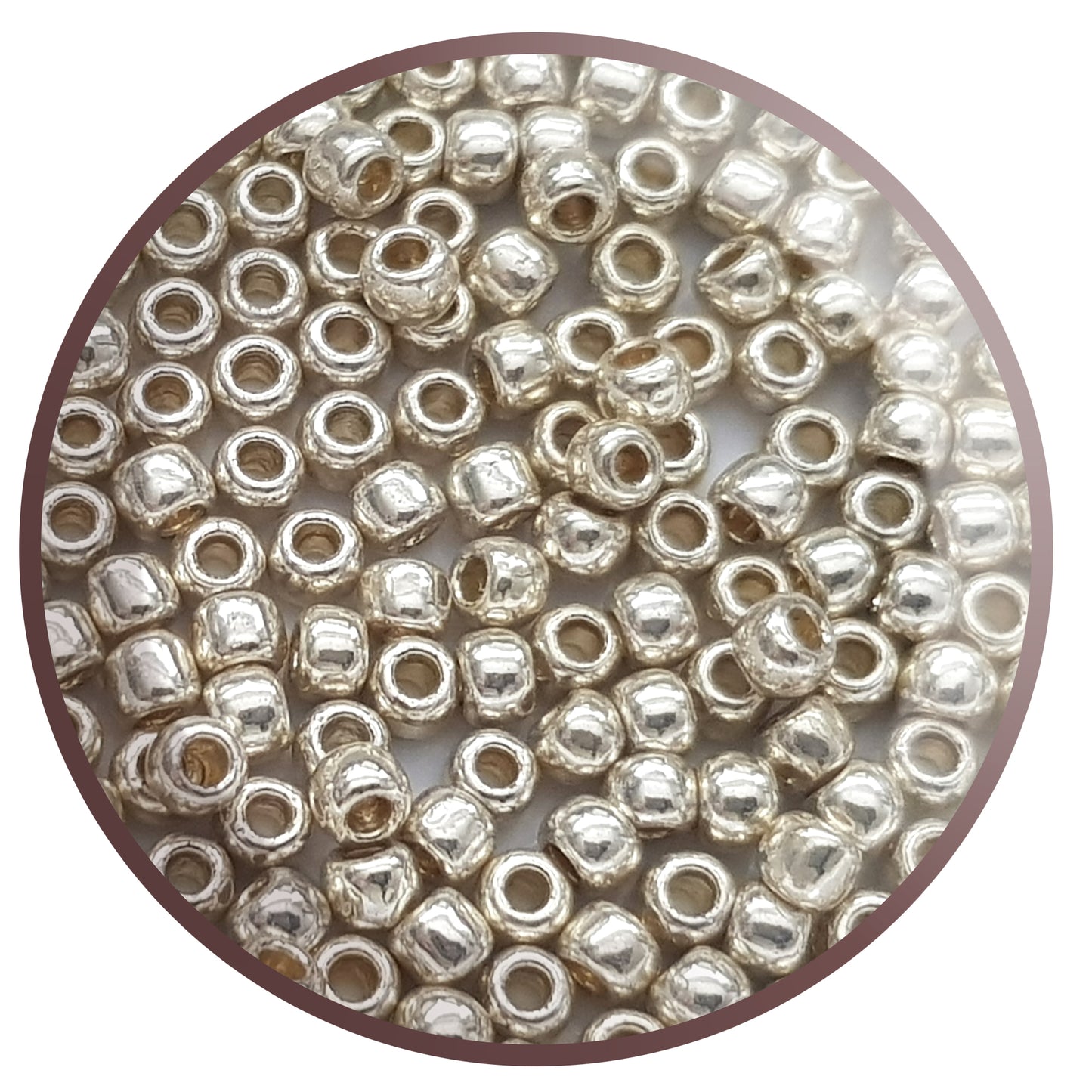 6/0 TR-PF558 Aluminium Galvanized Permanent Finish 10g/30g Round Toho Seed Beads - Beading Supply