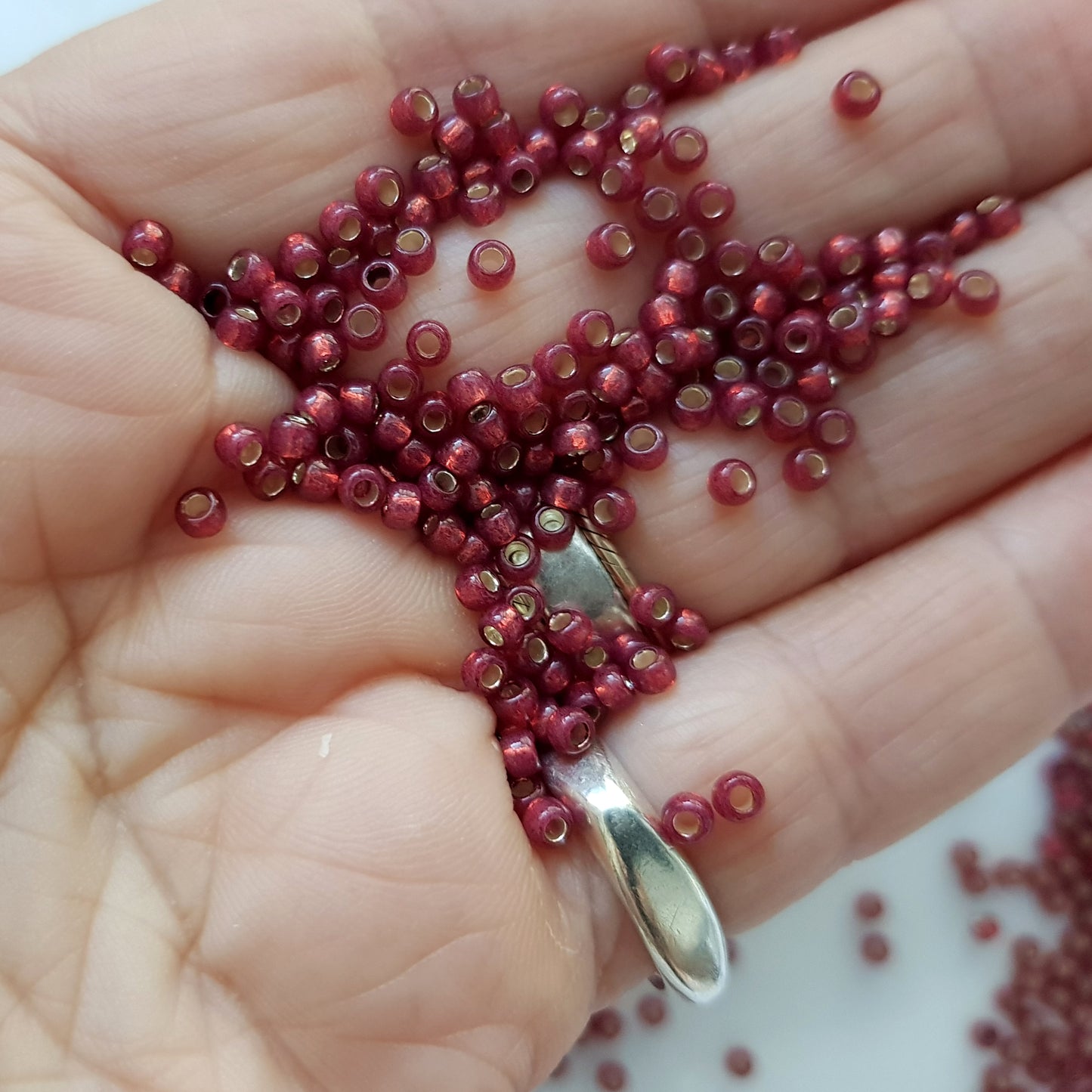 8/0 TR-2113 Milky Pomegranate Silver-Lined 10g/30g Round Toho Seed Beads - Beading Supply