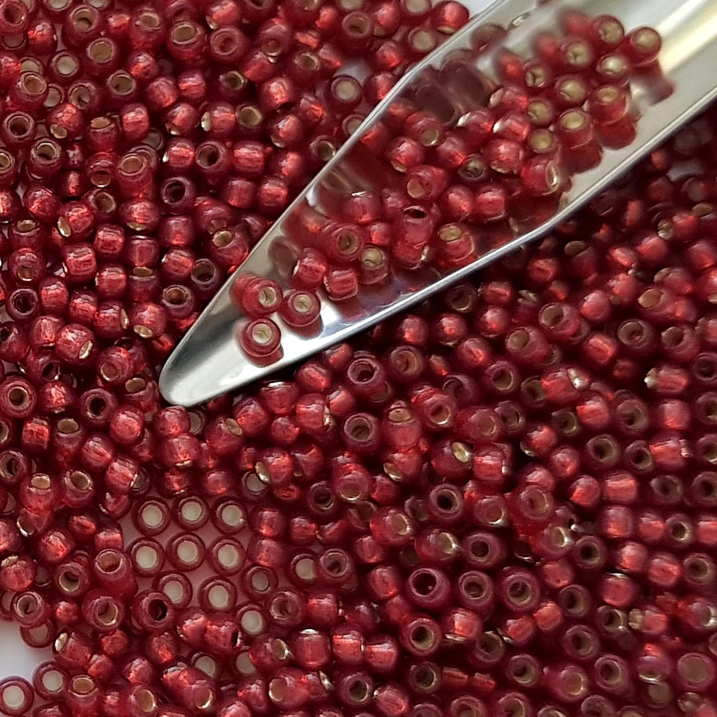 8/0 TR-2113 Milky Pomegranate Silver-Lined 10g/30g Round Toho Seed Beads - Beading Supply