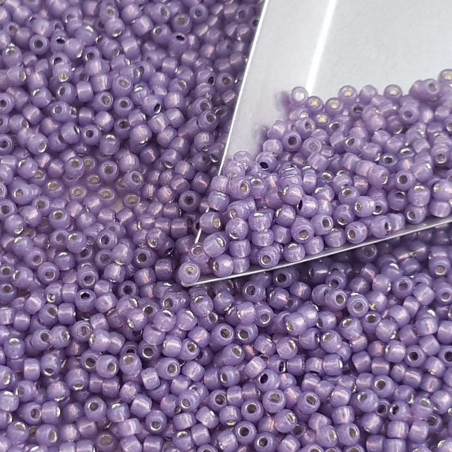 8/0 TR-2124 Milky Lavender Silver-Lined 10g/30g Round Toho Seed Beads - Beading Supply