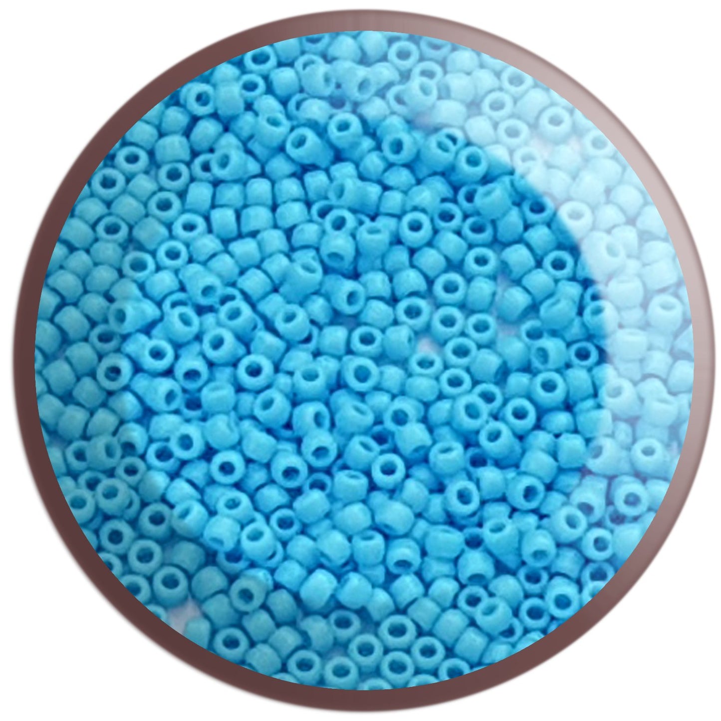 8/0 TR-43 Blue Turquoise Opaque Round Toho Seed Beads - Beading Supply - Kalitheo Jewellery