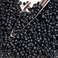 8/0 TR-49F Jet Black Opaque Frosted 10g/30g Round Toho Seed Bead - Beading Supply