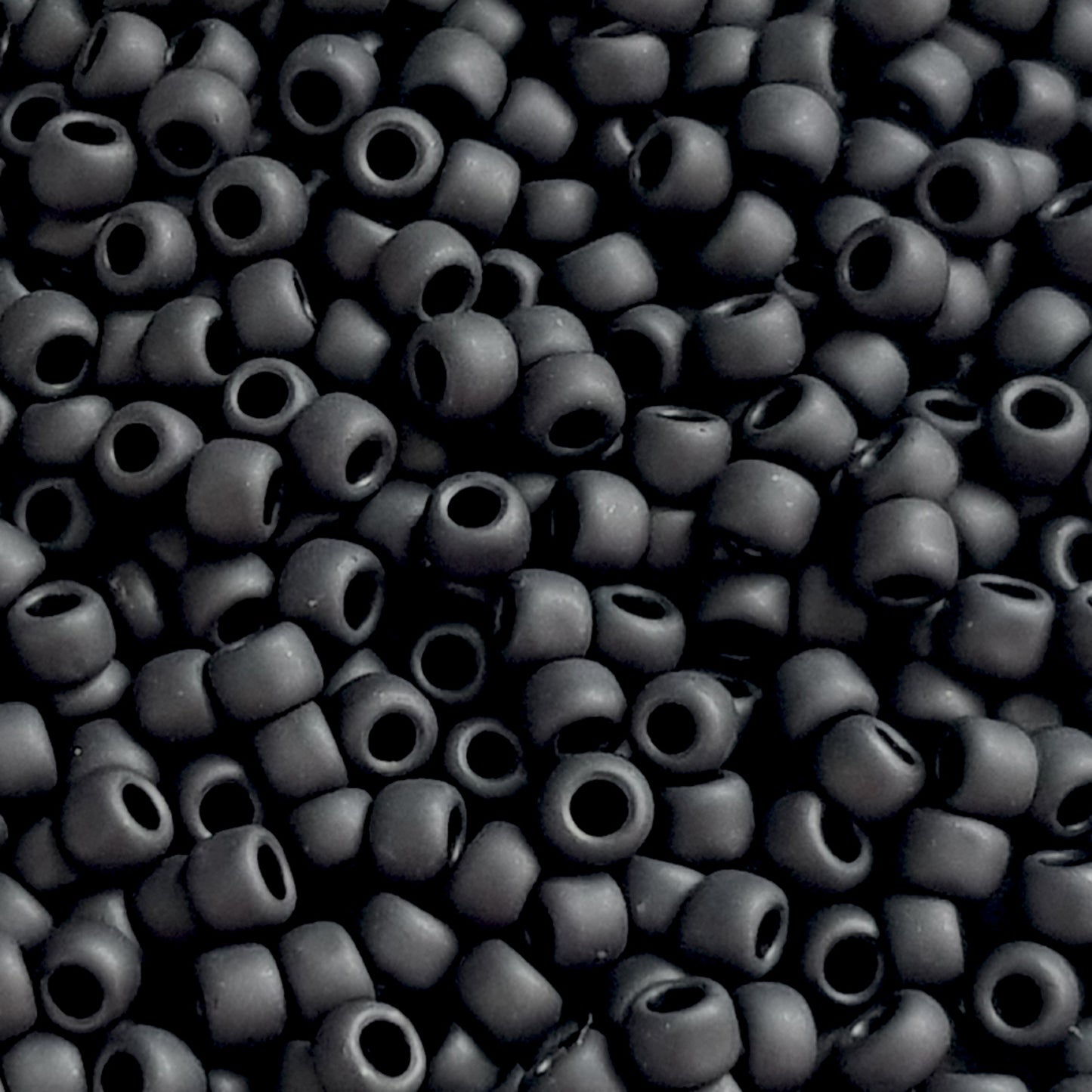 8/0 TR-49F Jet Black Opaque Frosted 10g/30g Round Toho Seed Bead - Beading Supply