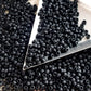 8/0 TR-49F Jet Black Opaque Frosted 10g/30g Round Toho Seed Bead - Beading Supply
