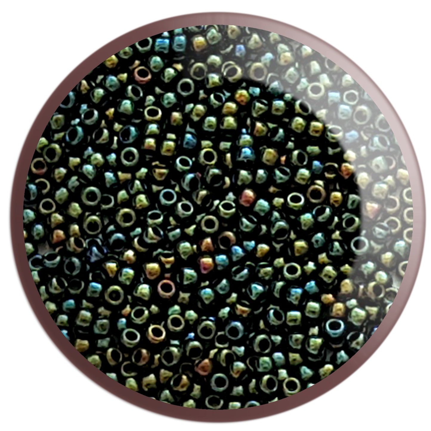 8/0 TR-84 Iris Green-Brown Metallic Round Toho Seed Beads - Beading Supply - Kalitheo Jewellery