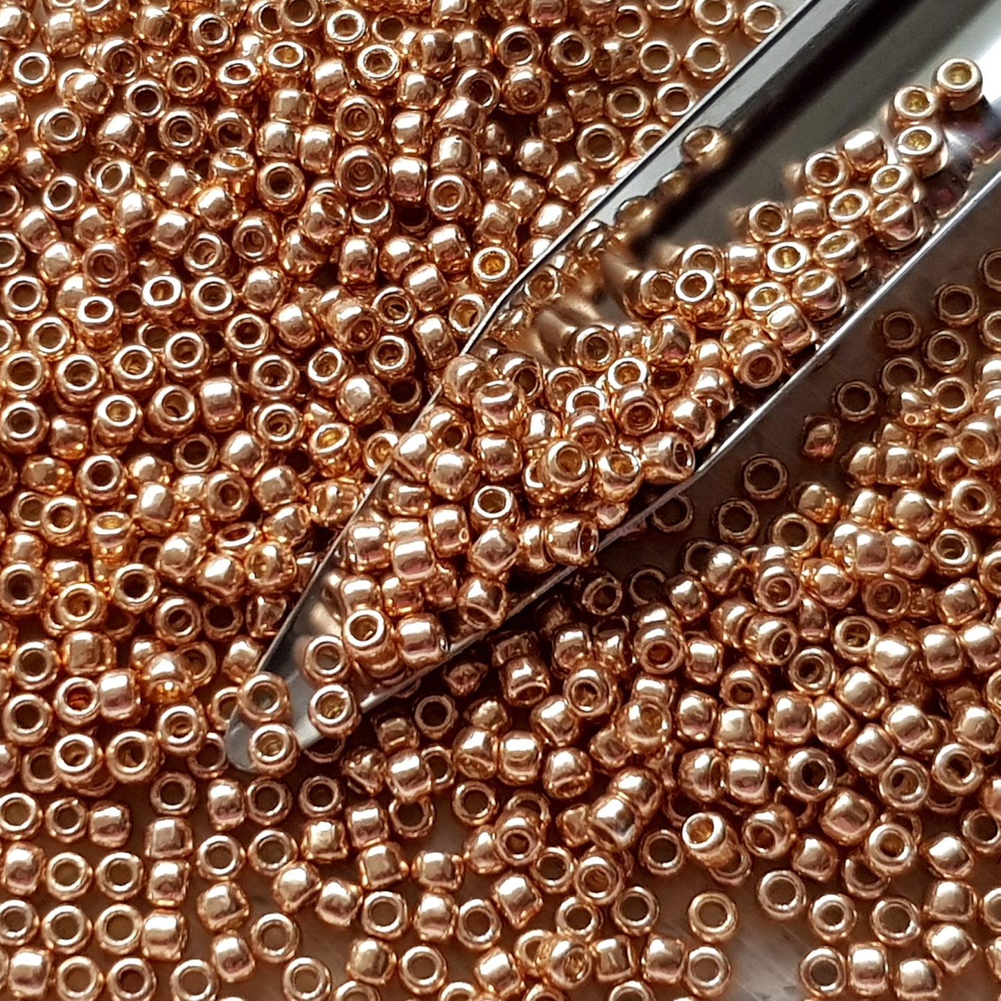 8/0 TR-PF551 Rose Gold Galvanized Permanent Finish 10g/30g Round Toho Seed Beads - Beading Supply