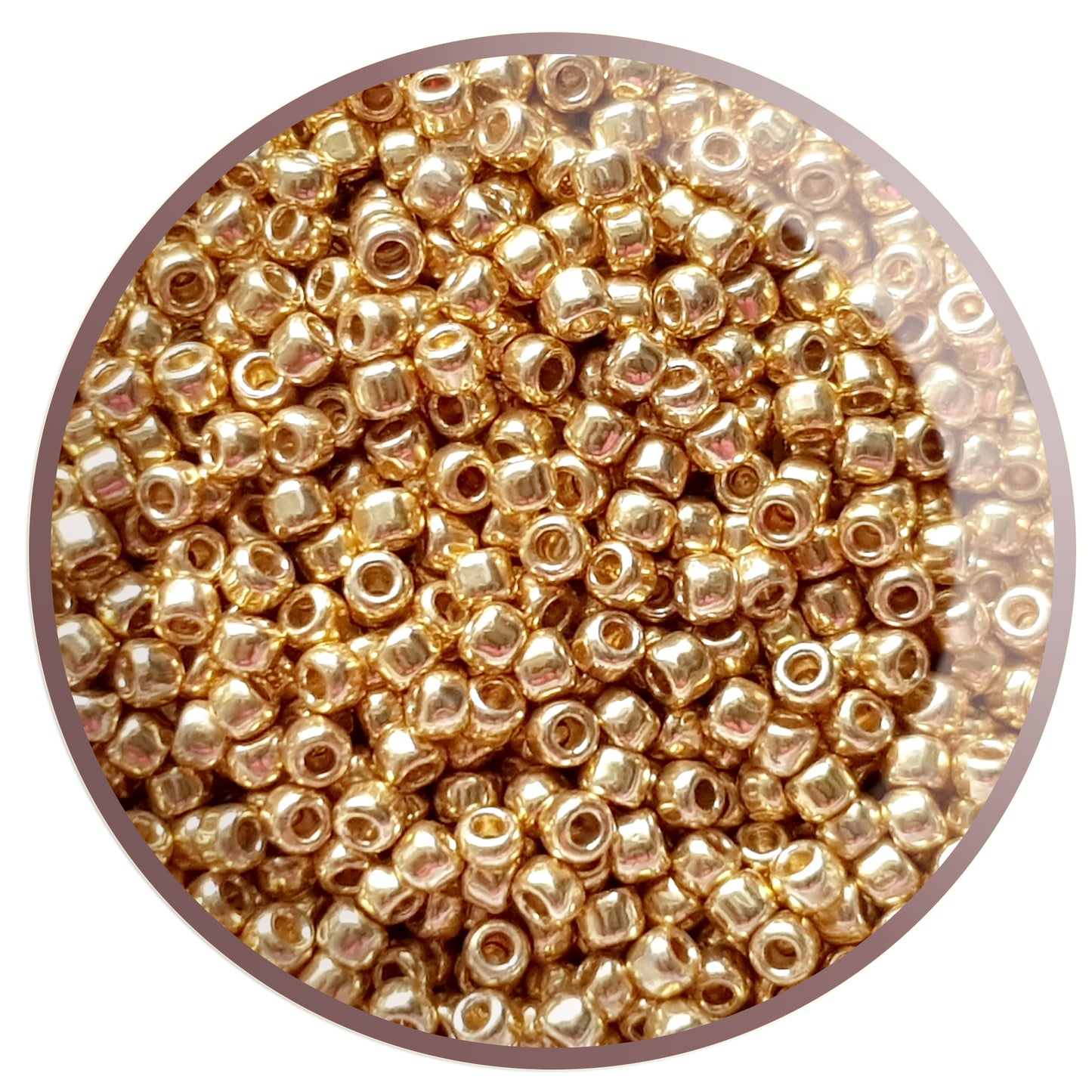 8/0 TR-PF557 Starlight Gold Galvanized Permanent Finish 10g/30g Round Toho Seed Beads - Beading Supply