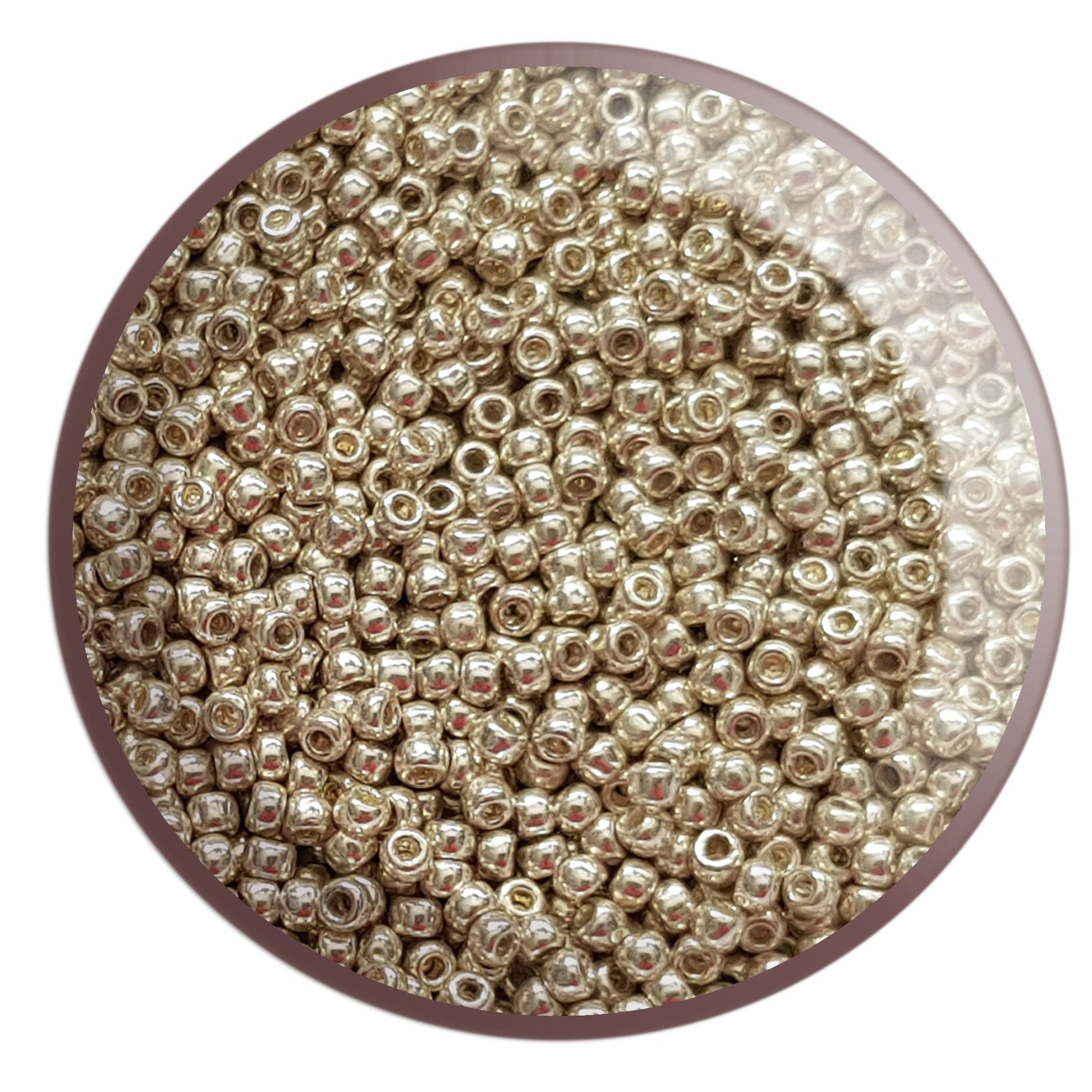 8/0 TR-PF558 Aluminium Galvanized Permanent Finish Round Toho Seed Beads - Beading Supply - Kalitheo Jewellery