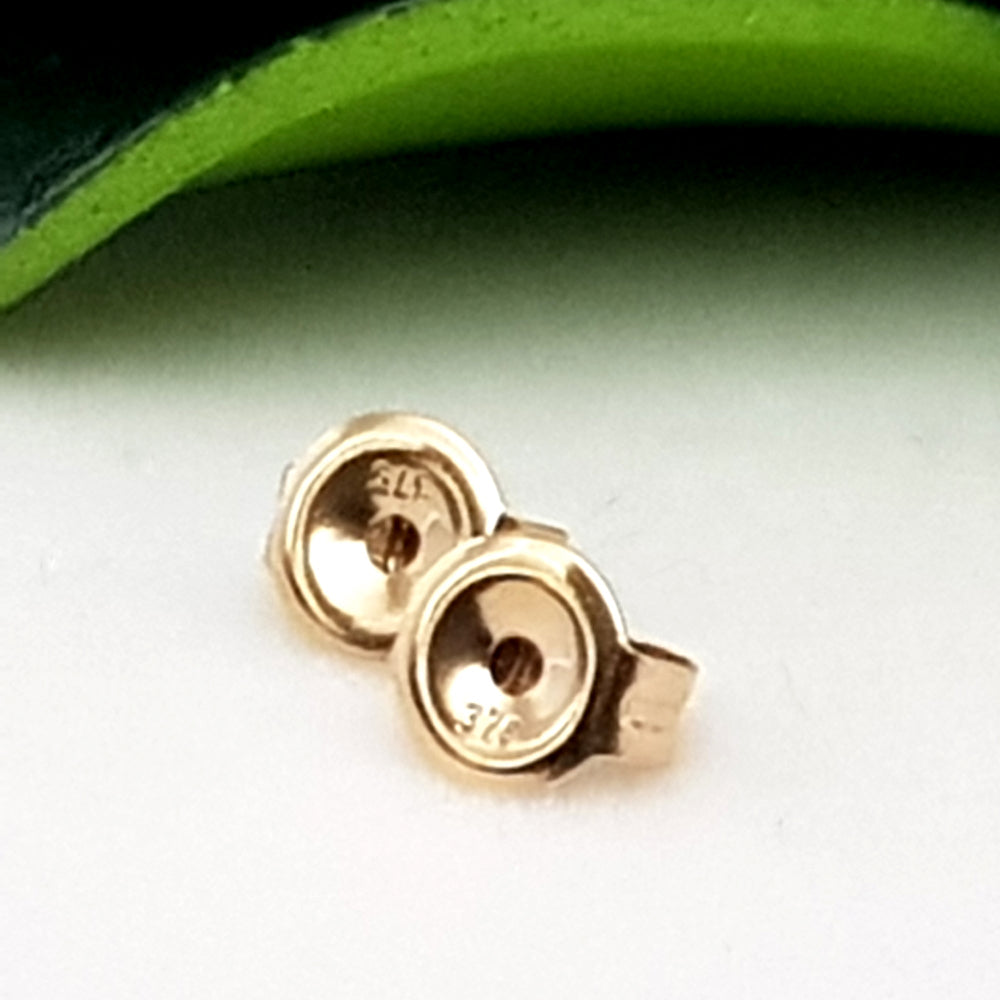 Yellow Gold Earring Backs for stud earrings.