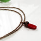 Red Howlite Wrapped Teardrop Handmade Drop Bead | WC-007D | Jewellery Supply - Kalitheo Jewellery