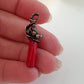 Red Howlite Wrapped Teardrop Handmade Drop Bead | WC-007D | Jewellery Supply - Kalitheo Jewellery