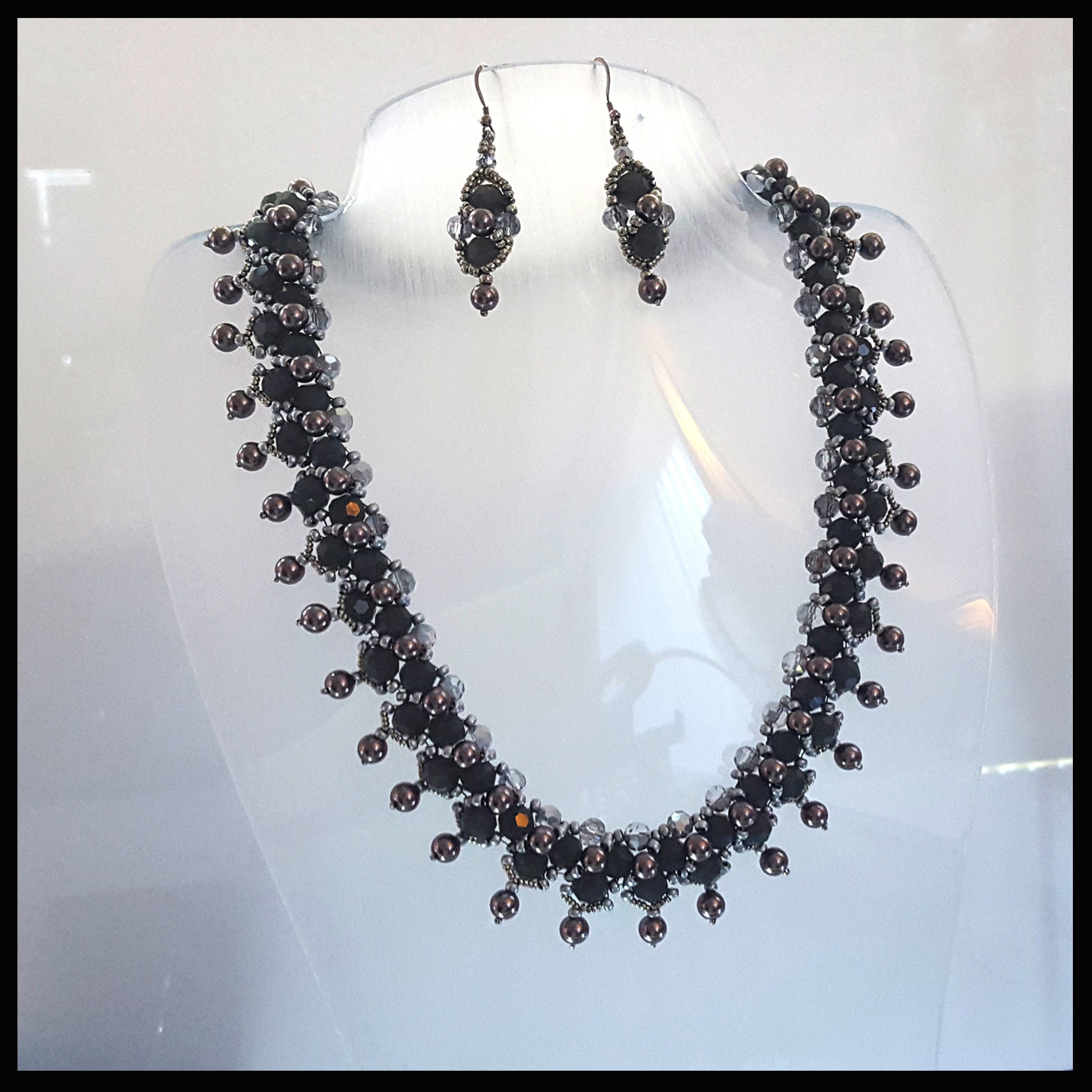 KTC-267 "Parisian Nights" Beaded Necklace - Kalitheo Jewellery