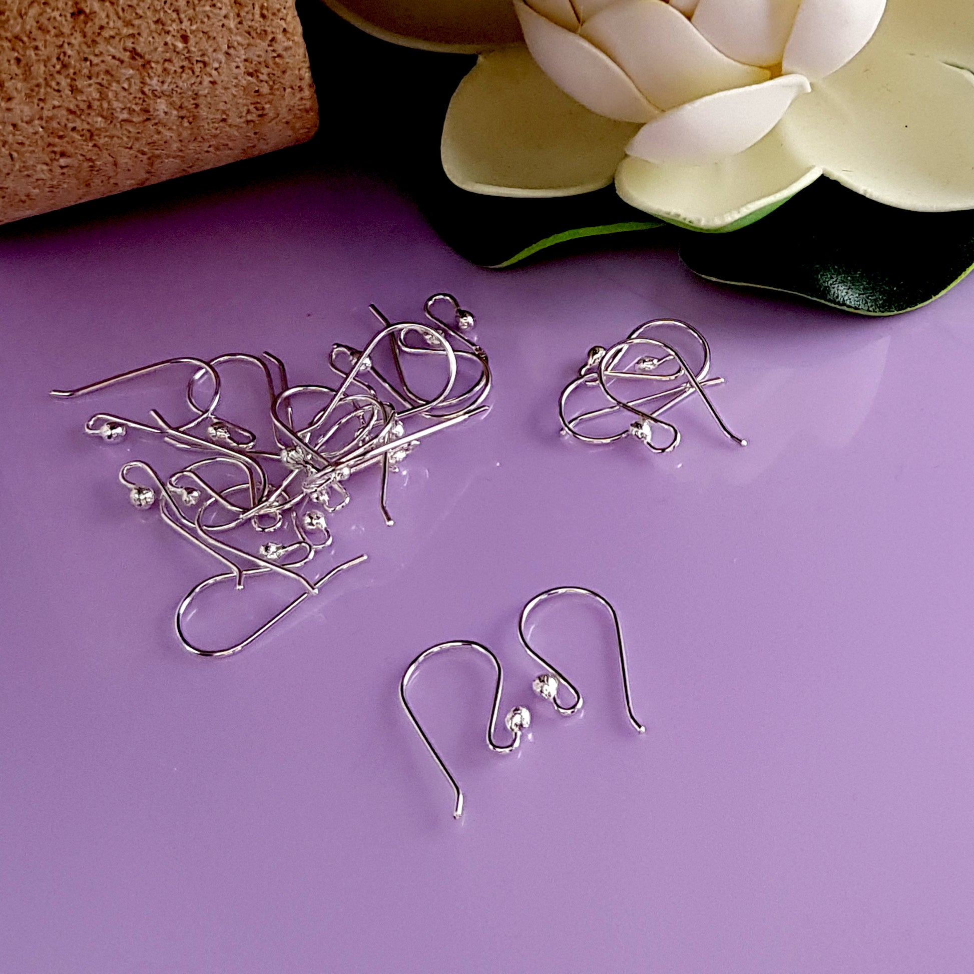 100 Sterling Silver Fish Hook Earring Wires