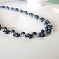 Dancing Clouds - Swarovski Dark Blue Pearl Beaded Necklace | (KJ-378N) Handmade Designer Necklace - Kalitheo Jewellery
