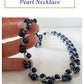 Dancing Clouds - Swarovski Dark Blue Pearl Beaded Necklace | (KJ-378N) Handmade Designer Necklace - Kalitheo Jewellery