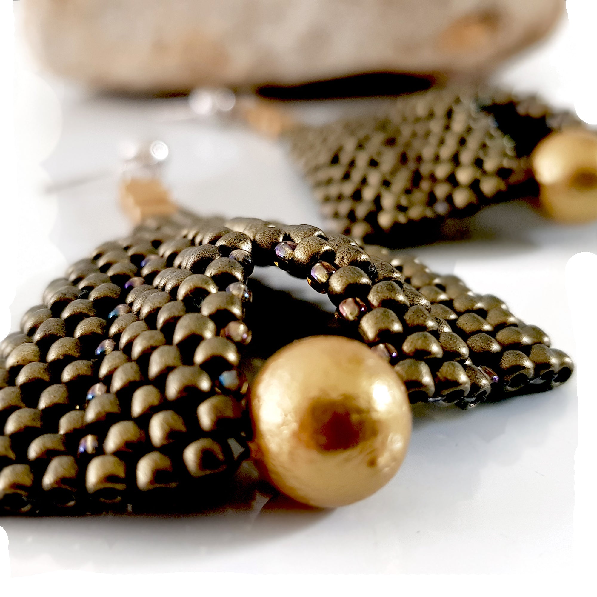 Black beads earrings latest designs hot sale