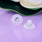 Silicone Medium Butterfly Backs White Gold Insert | WG18-009M | Jewellery Making Supply - Kalitheo Jewellery
