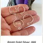 Circle Ear Wires/Hooks (BULK 10 pcs) Silver .999 Handmade | FS-016EH-5 | Jewellery Making Supply - Kalitheo Jewellery