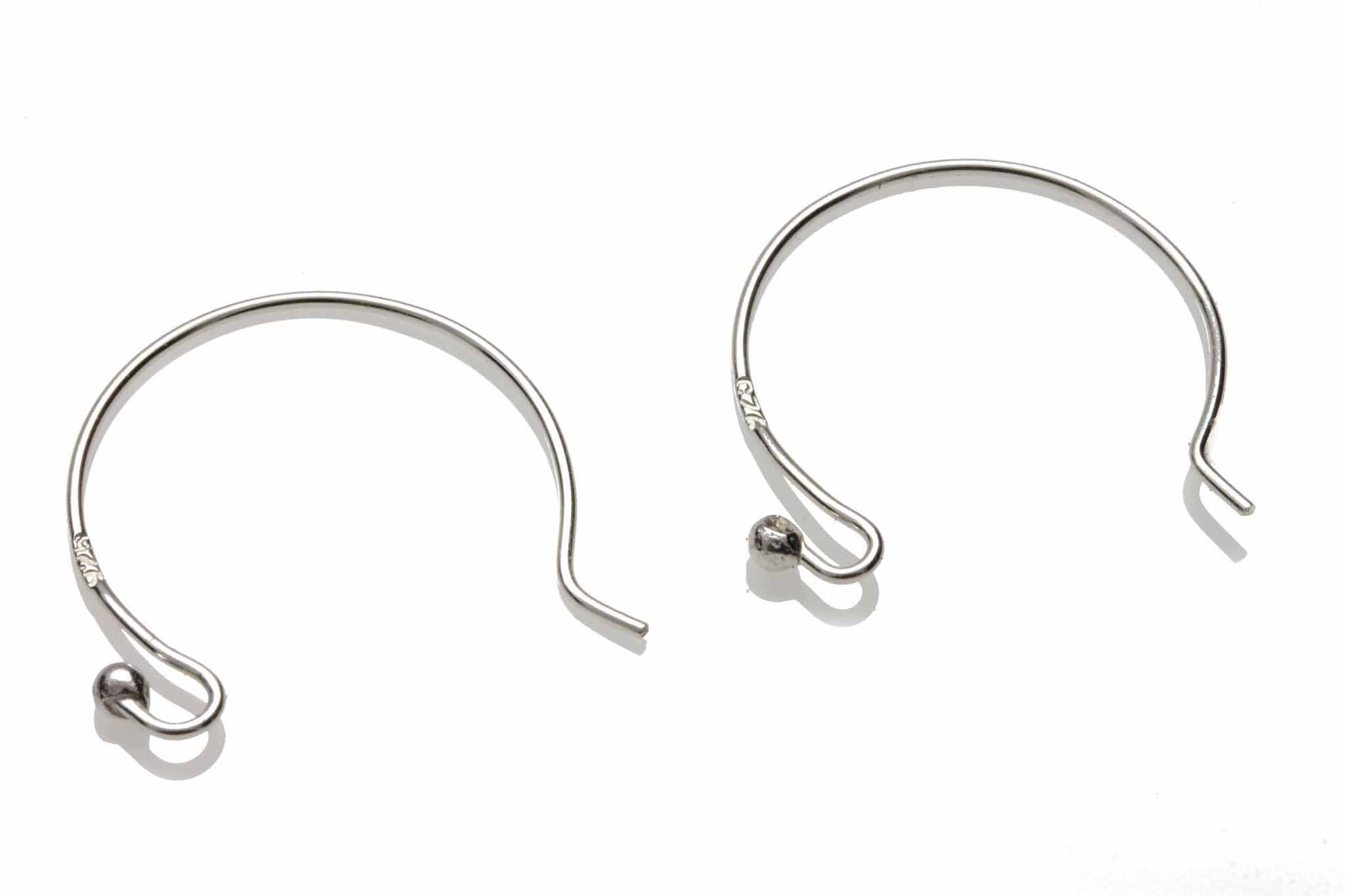 Circle Euro Style Handmade Earring Hooks | SS-012EH | Jewellery Making Supplies - Kalitheo Jewellery