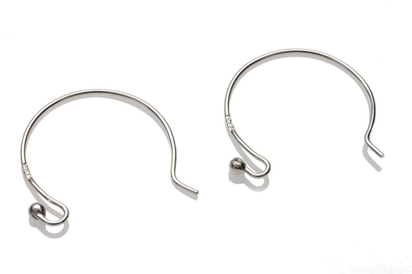 Euro Style Circle Earring Hooks BULk 20pcs Silver 925 | SS-012EH-10 | Jewellery Making Supply - Kalitheo Jewellery