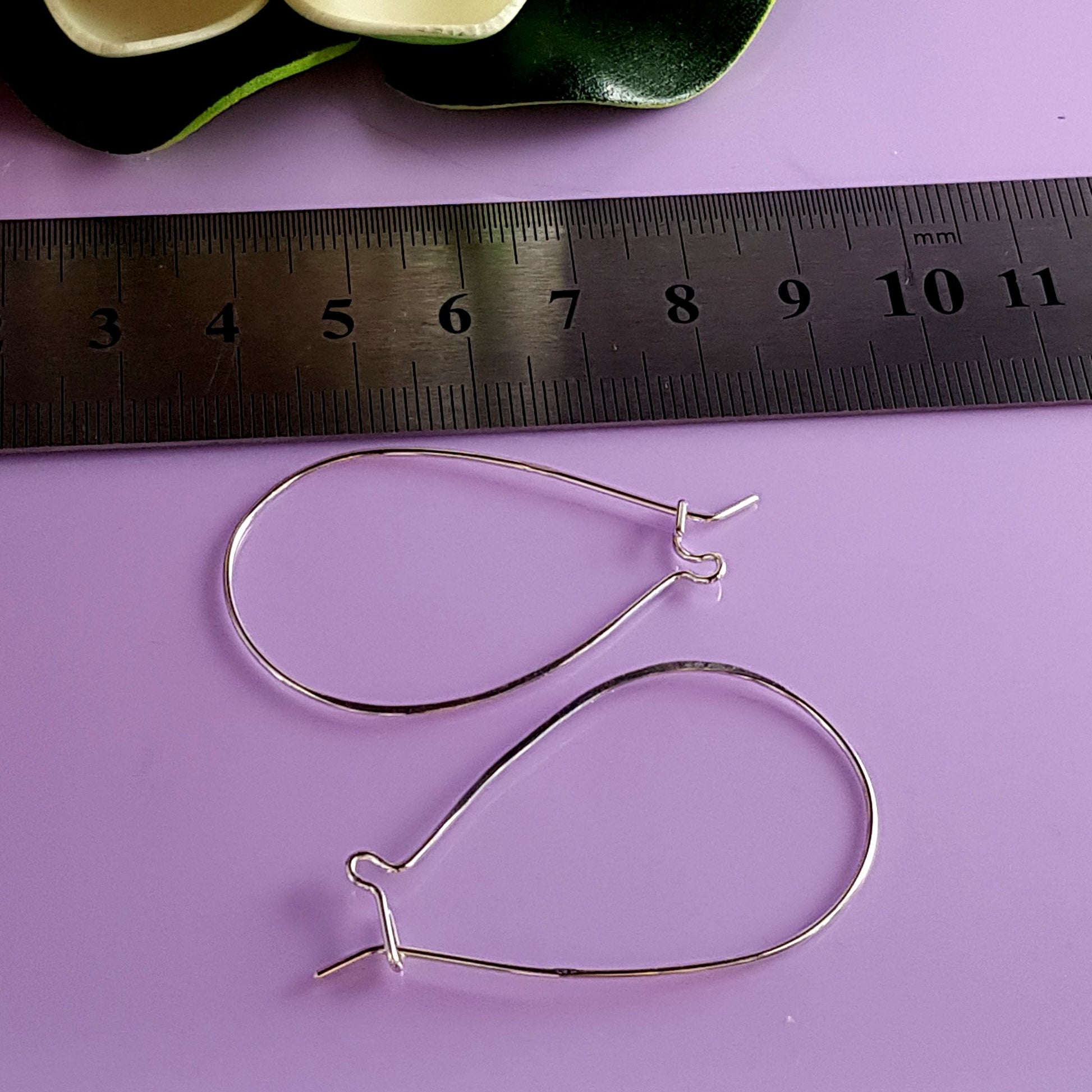 Quality Large Kidney Silver 925 Handmade Ear Hooks | SS-020EH | Jewellery Supply - Kalitheo Jewellery