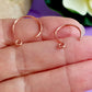 COPPER CIRCLE ARTISAN EARRING WIRES - Outward Hanging Loop Handmade Ear Hooks | C007EH