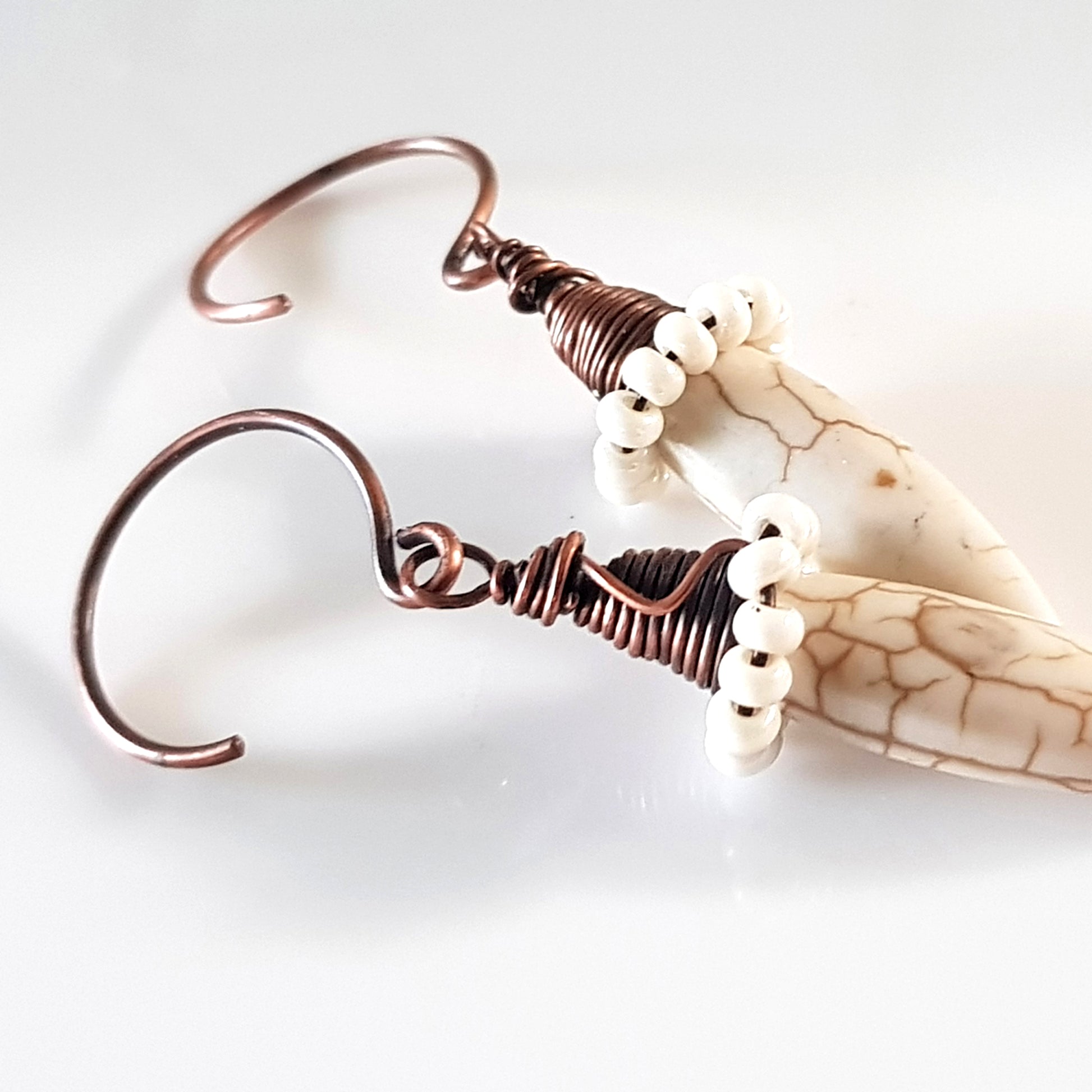 Handmade Copper Circle Ear Wires/Hooks - Jewellery Making Supply (F-C007/EH3) BULK (6 pcs) - Kalitheo Jewellery