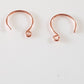 Handmade Copper Circle Ear Wires/Hooks - Jewellery Making Supply (F-C007/EH5 BULK (10 pcs) - Kalitheo Jewellery