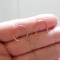 Handmade Copper Circle Ear Wires/Hooks - Jewellery Making Supply (F-C007/EH5 BULK (10 pcs) - Kalitheo Jewellery