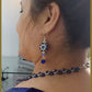 Dancing Clouds - Swarovski Dark Blue Pearl Beaded Necklace | (KJ-378N) Handmade Designer Necklace - Kalitheo Jewellery