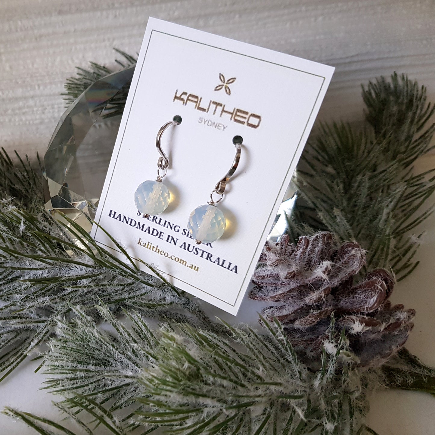 Earrings - Jelly Opal Dangle Earrings  | KJ-393E