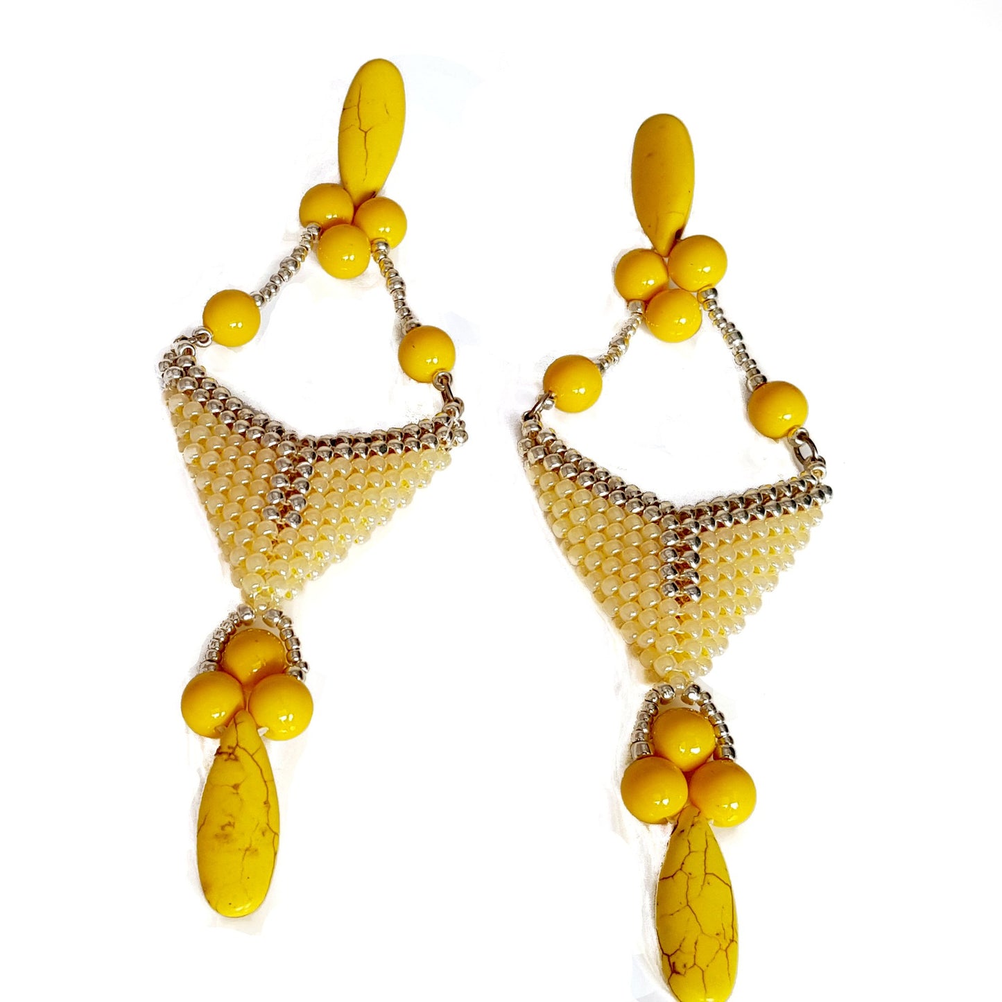 Spring Kalitheo Statement Earrings | KJ-415E | Artisan Earrings - Kalitheo Jewellery