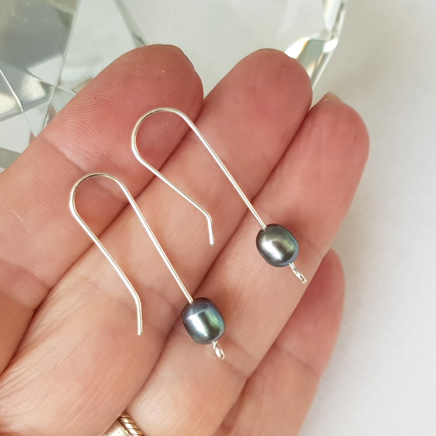 Pearl Drop Earrings | Freshwater Baroque Pearls | Artisan Earrings