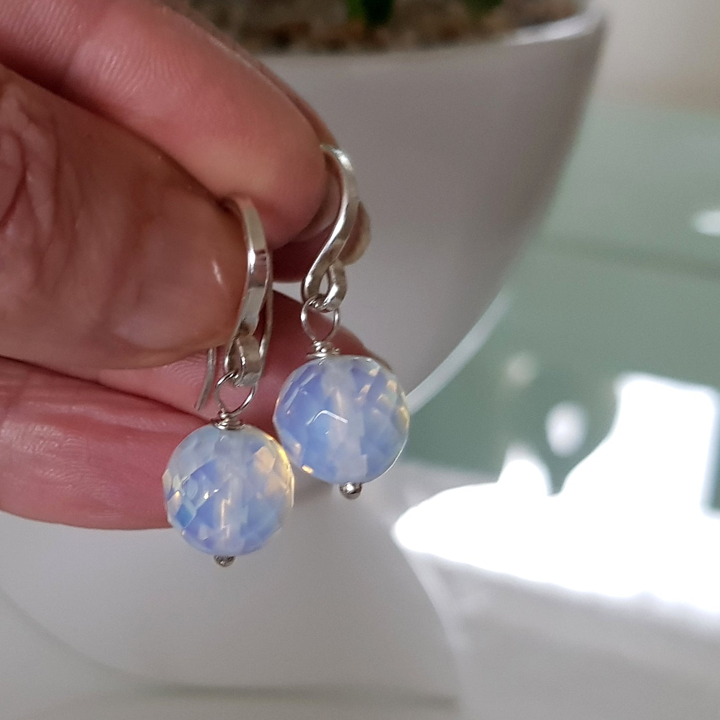 Earrings - Jelly Opal Dangle Earrings  | KJ-393E