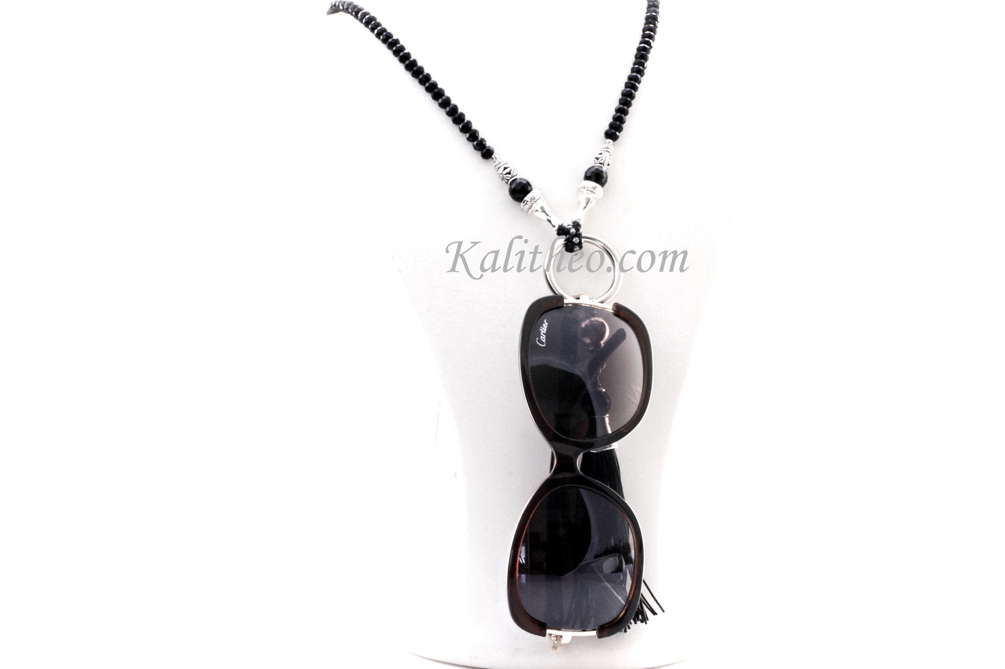 KTC-202 Black -'Elan Black Fashion Statement Necklace - Kalitheo Jewellery