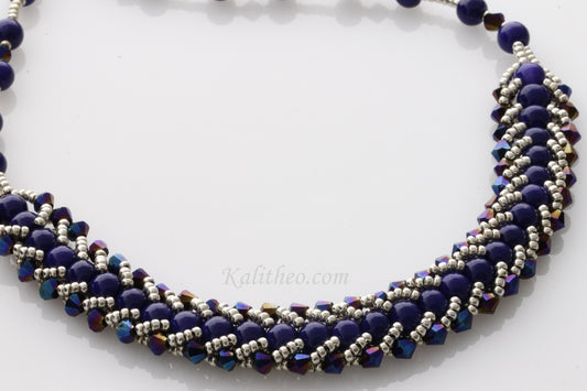 KTC-261 "Omorfia Blue" Necklace - Kalitheo Jewellery