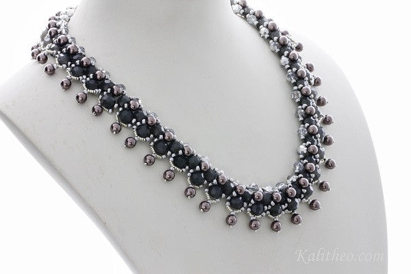 KTC-267 "Parisian Nights" Beaded Necklace - Kalitheo Jewellery