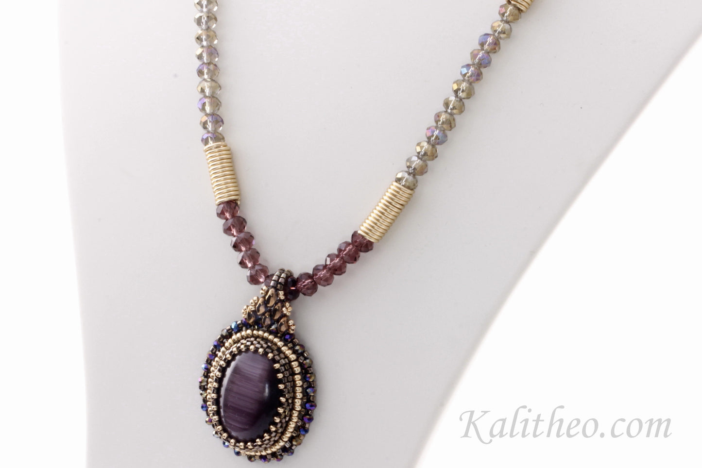 KTC-273 "Agatha" Cats Eye Necklace - Kalitheo Jewellery