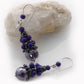 KTC-279 Beaded Cap Purple Dangle Earrings - Kalitheo Jewellery