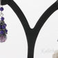 KTC-279 Beaded Cap Purple Dangle Earrings - Kalitheo Jewellery
