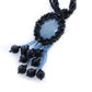 KTC-293 "Aquamarine Mystic" Black  Necklace - Kalitheo Jewellery