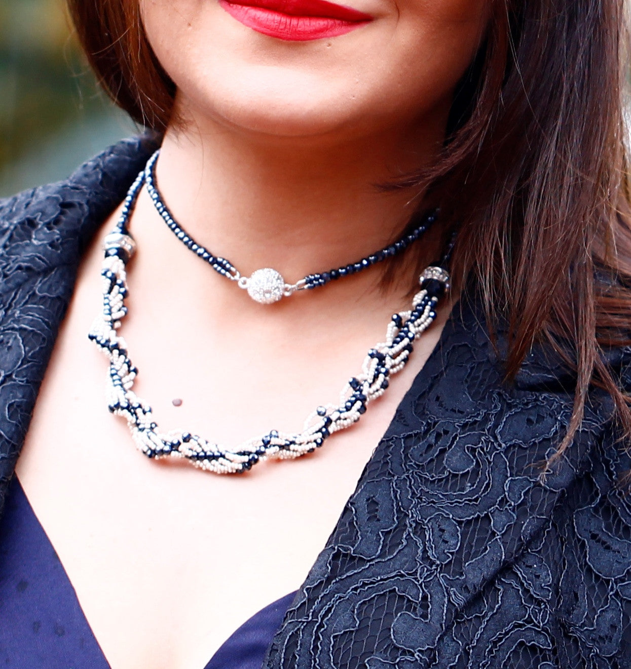KTC-205A Long Statement Two Way Necklace - Kalitheo Jewellery
