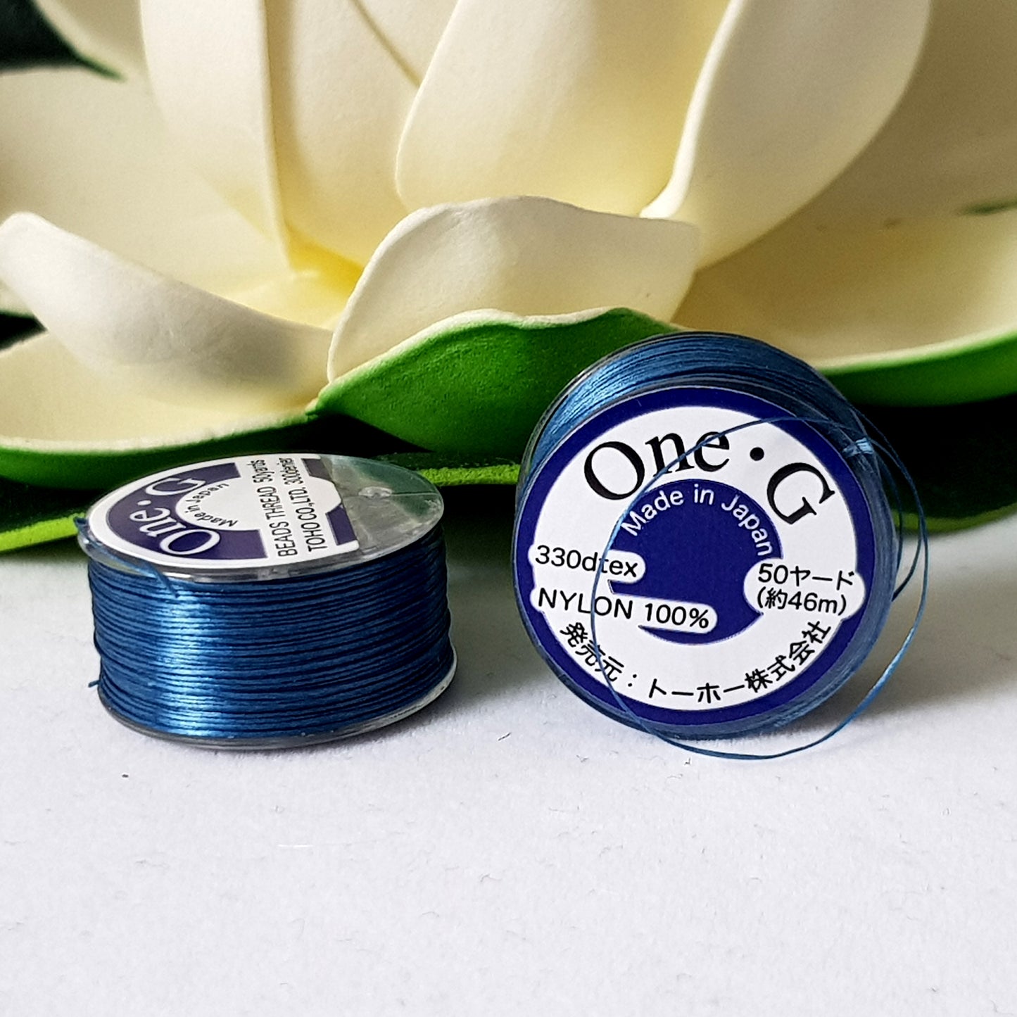 One-G Blue Beading Thread (50 Yards) Toho | Jewellery Making Supply