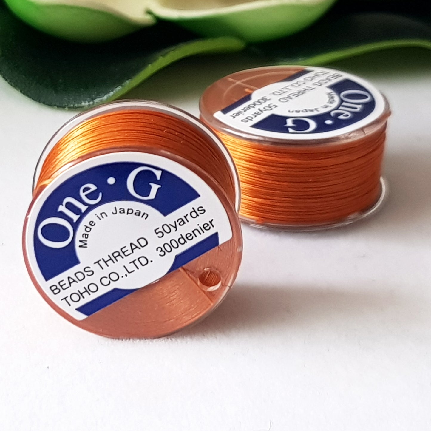 One-G Orange Beading Thread (50 Yards) Toho | PT-50-15 | Jewellery Making Supply