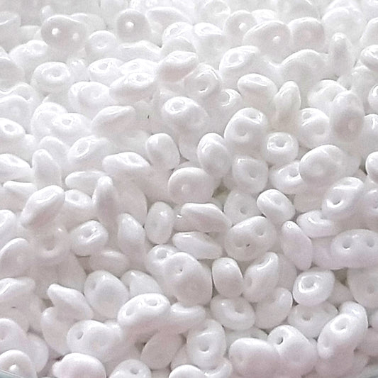 SuperDuo White Opaque 10g by Matubo | SD-0300 | Beading Supply