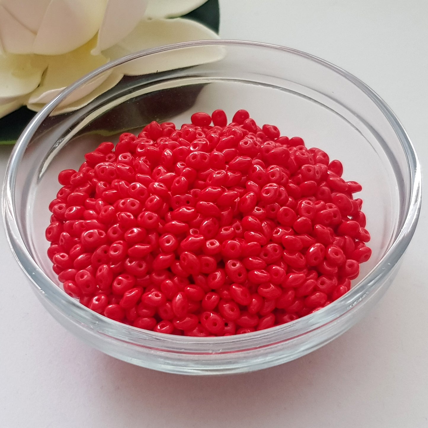SuperDuo Red Opaque 10g by Matubo | SD-9320 | Beading Supply