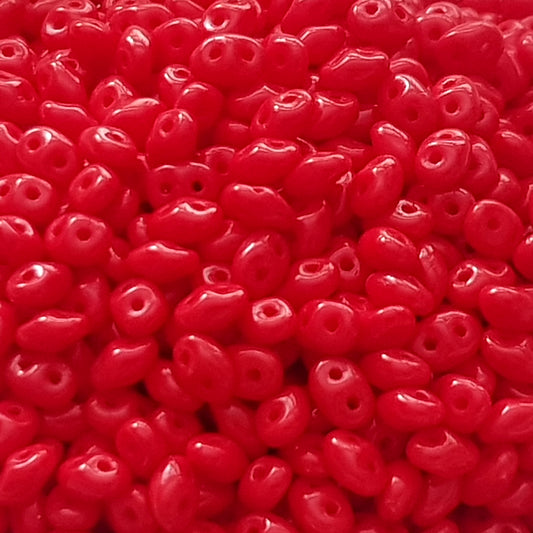 SuperDuo Red Opaque 10g by Matubo | SD-9320 | Beading Supply